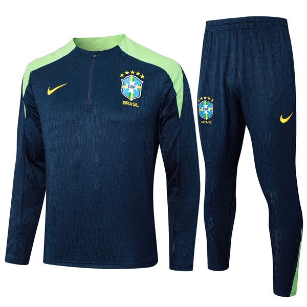 Sudadera De Training Brasil 2024/25 Azul Verde